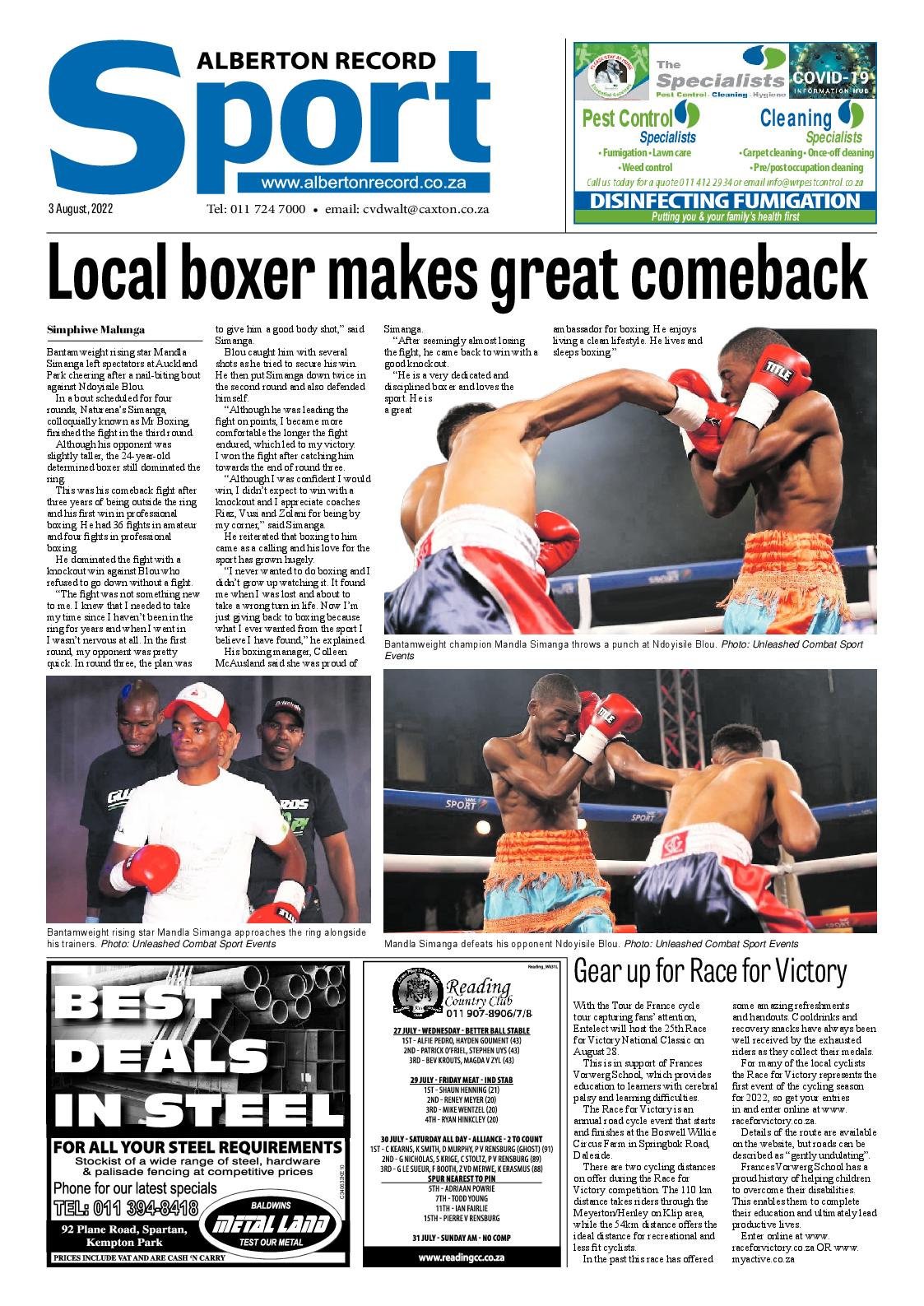 Alberton Record 3 August 2022 page 22