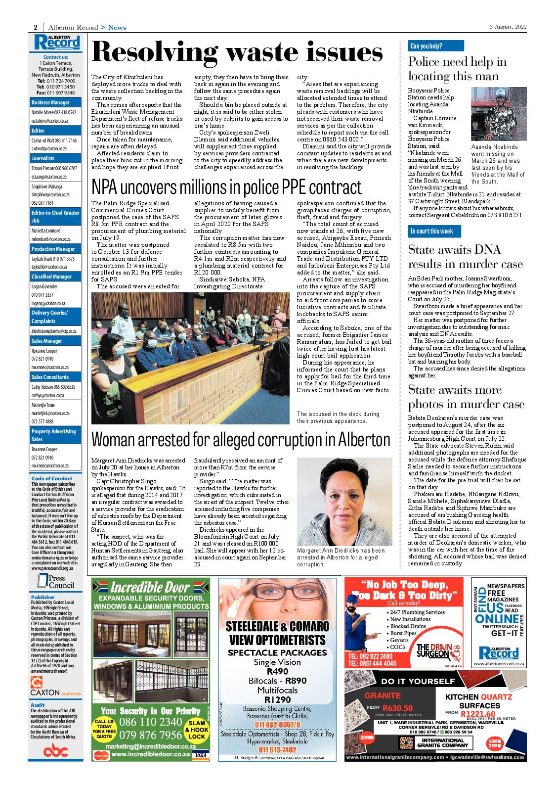 Alberton Record 3 August 2022 page 4