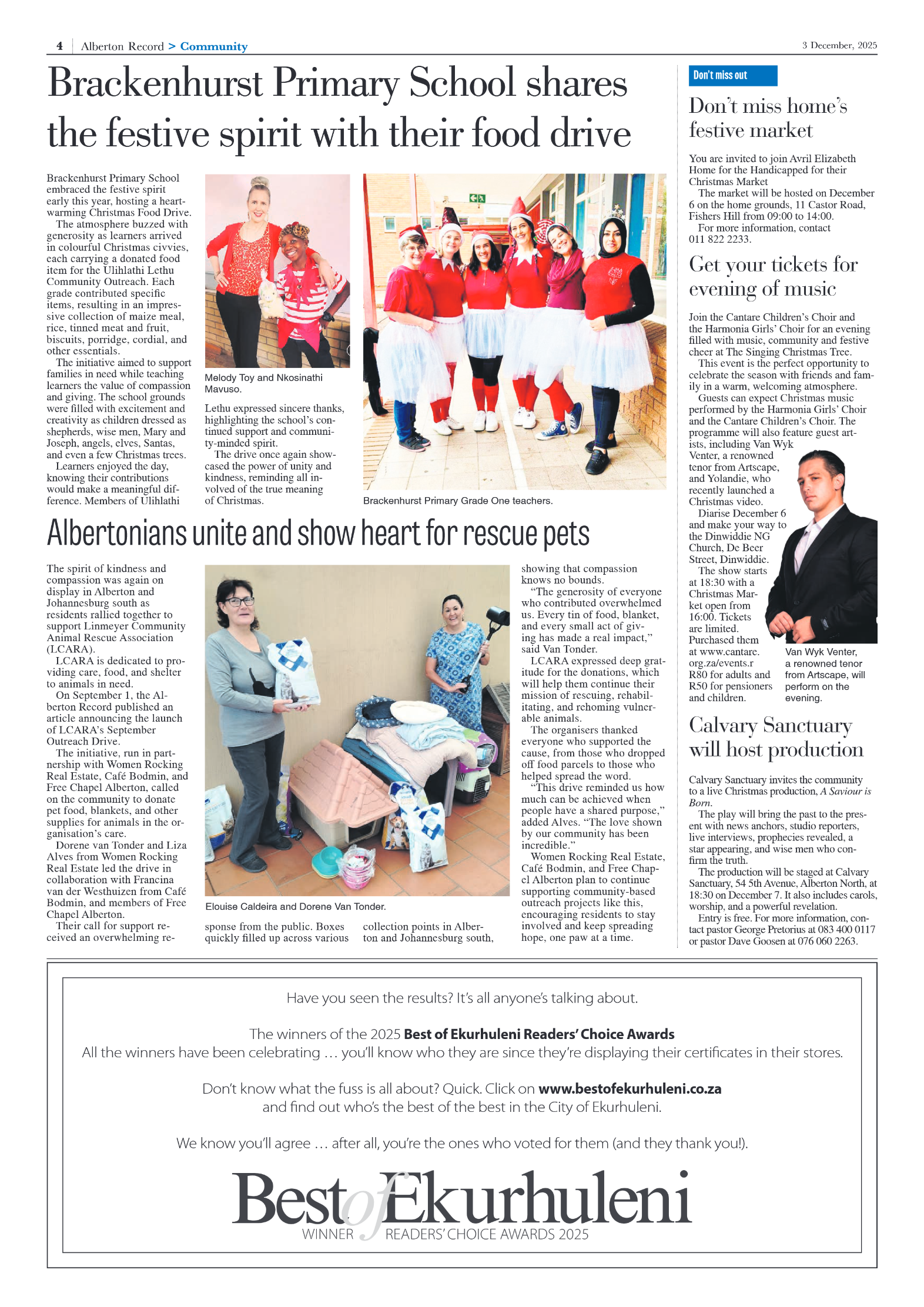 Alberton Record 3 December 2025 page 4