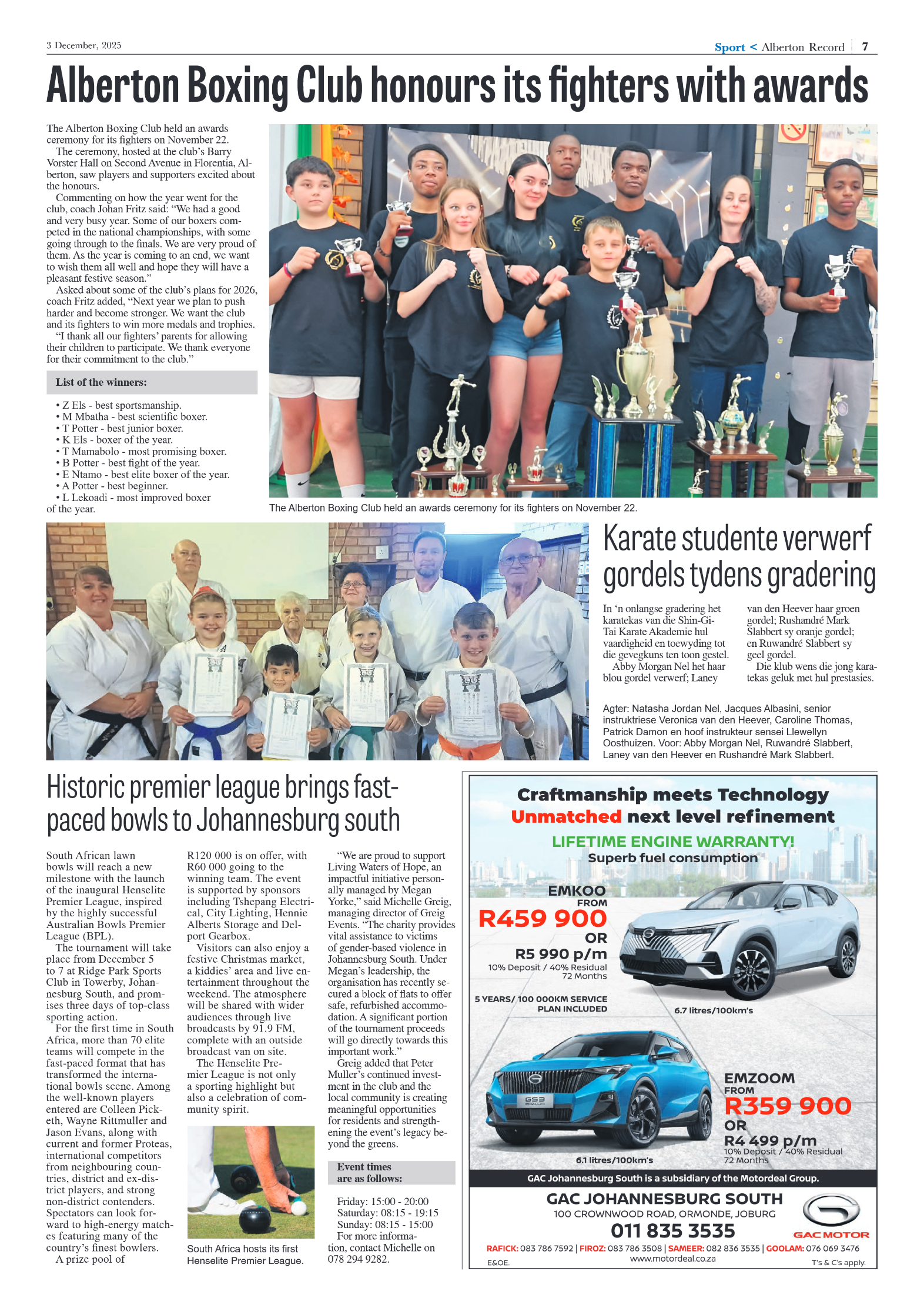Alberton Record 3 December 2025 page 7