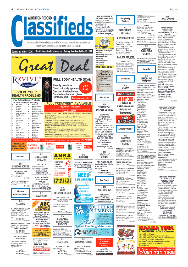 Alberton Record 3 July 2024 page 6