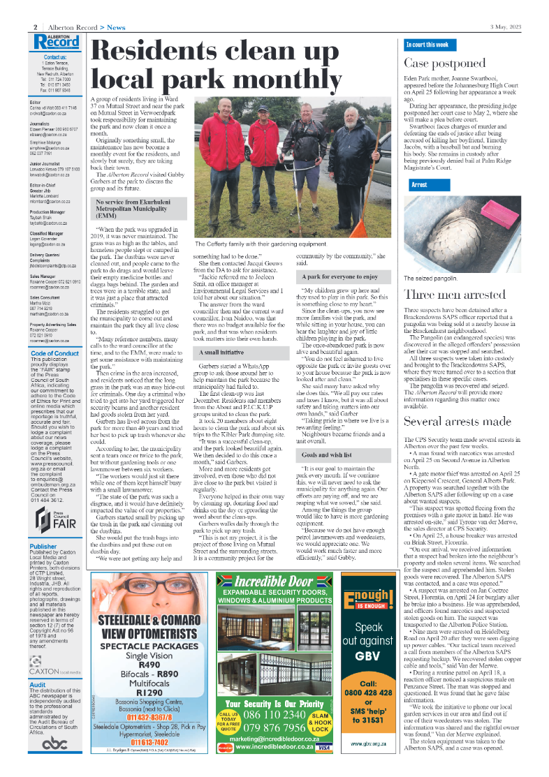 Alberton Record 3 May 2023 page 2