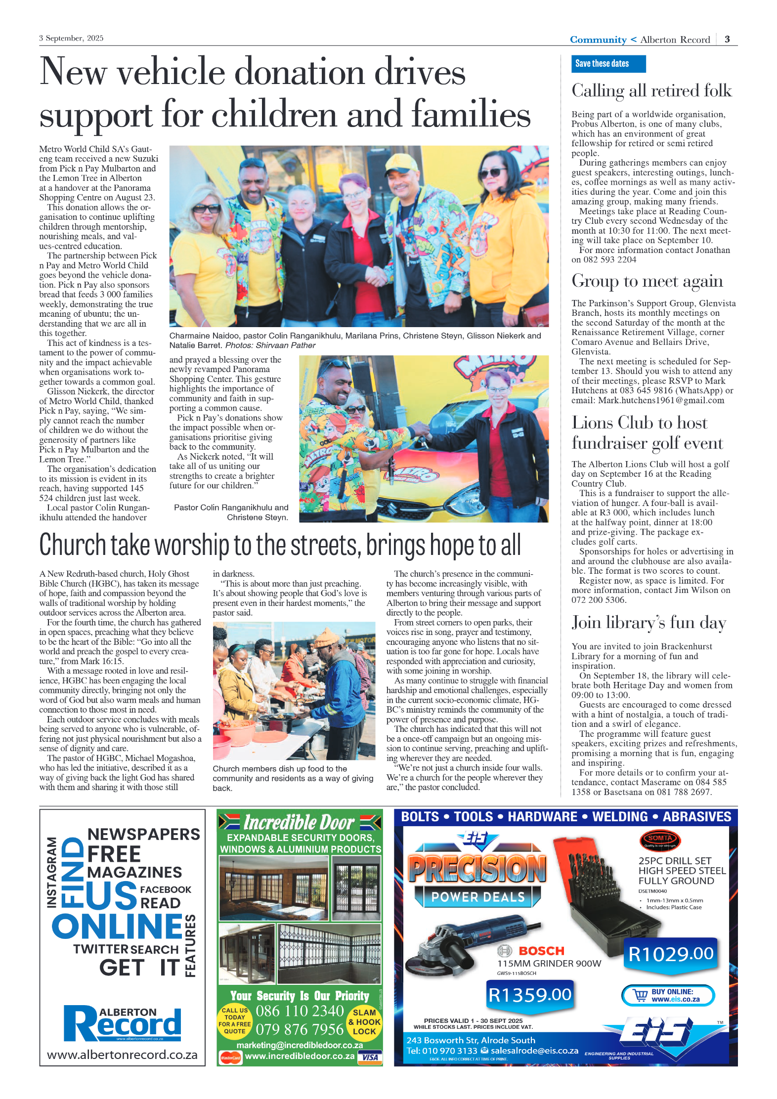 Alberton Record 3 September 2025 page 3