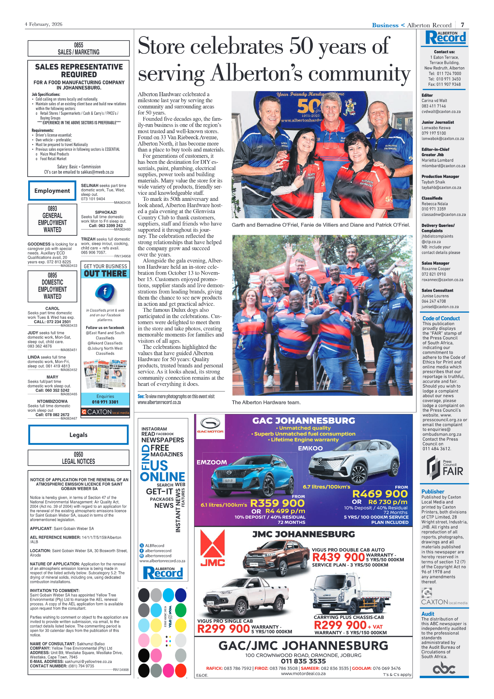 Alberton Record 4 February 2026 page 7