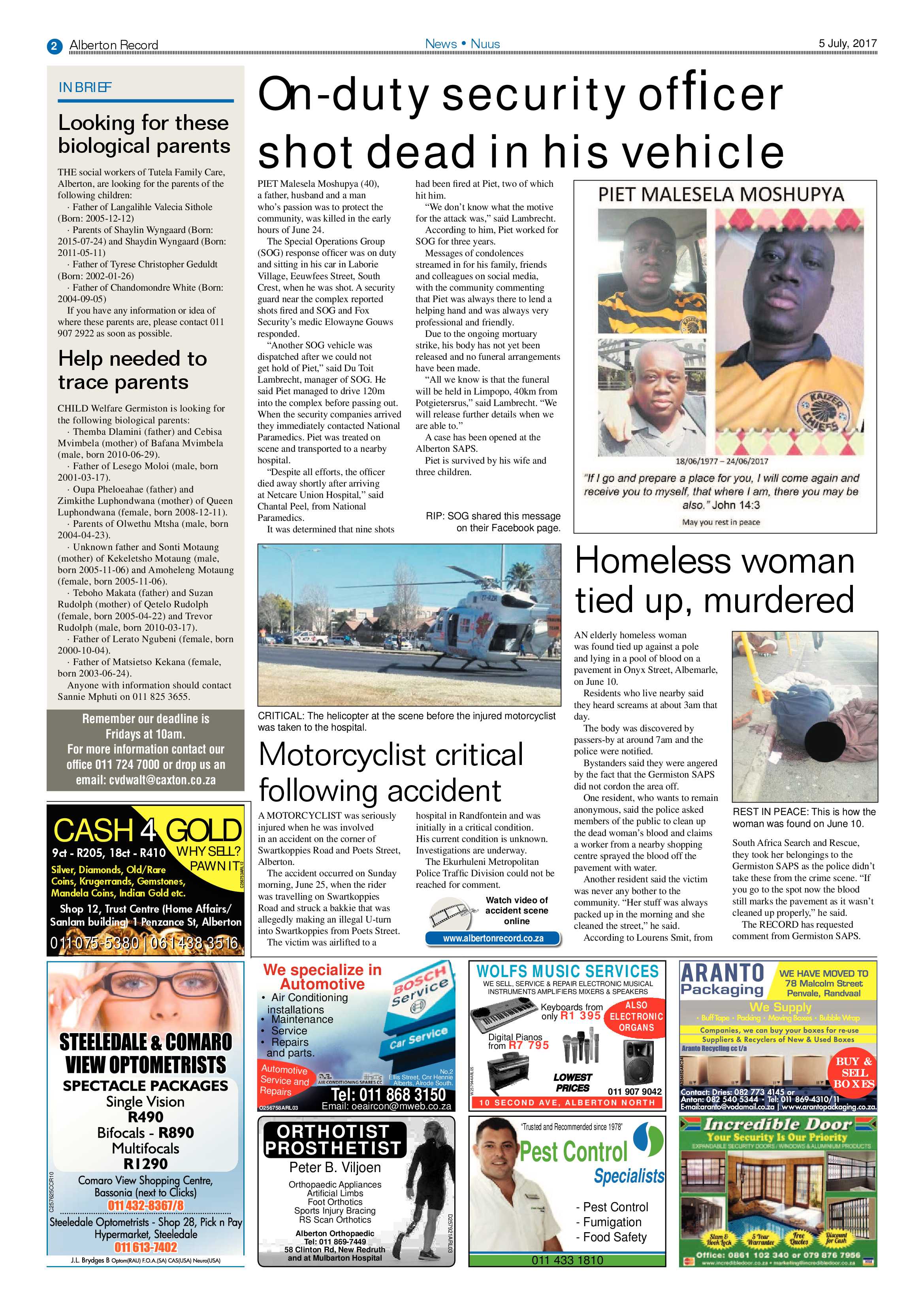 Alberton Record 4 July 2017 page 2