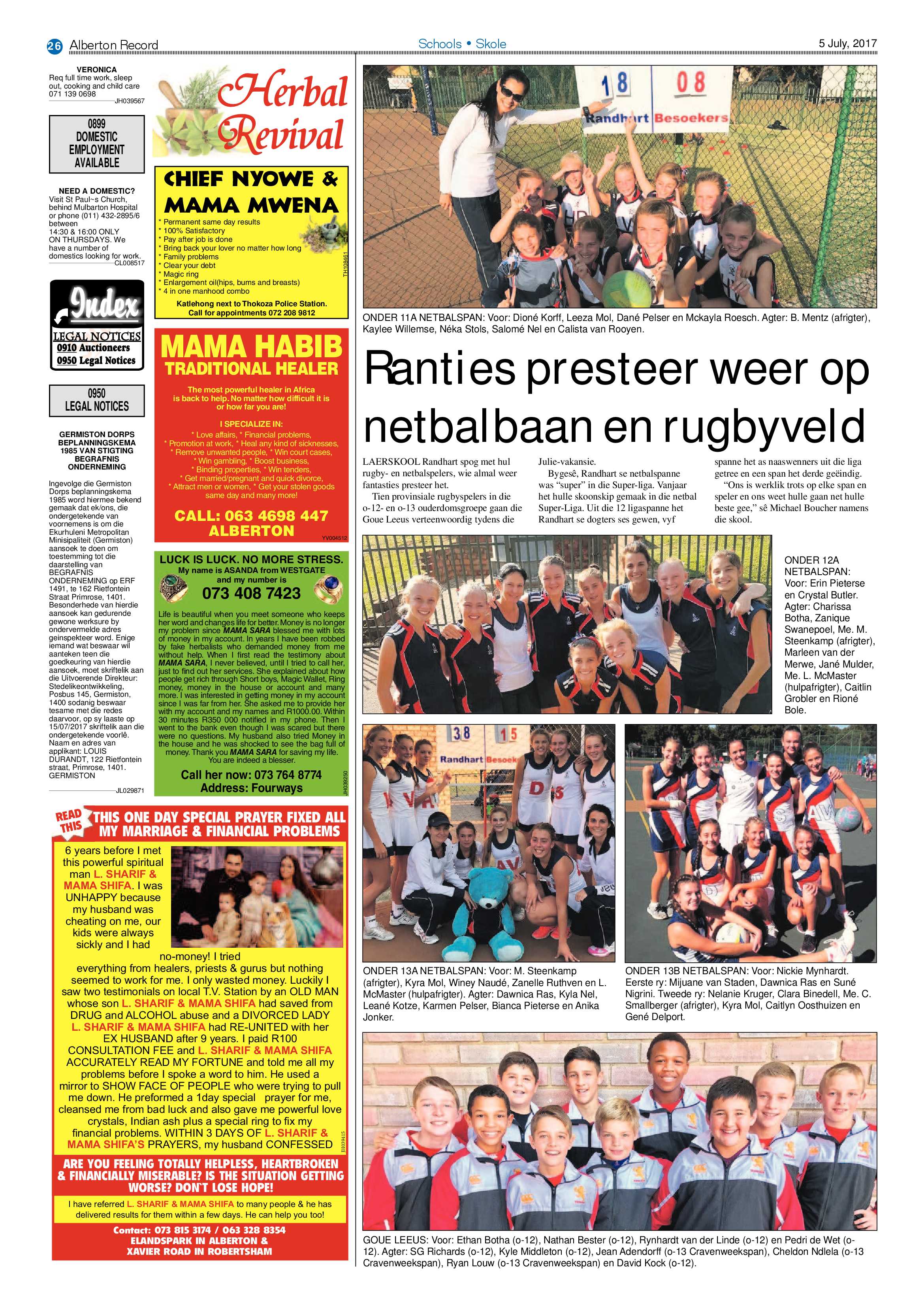 Alberton Record 4 July 2017 page 26