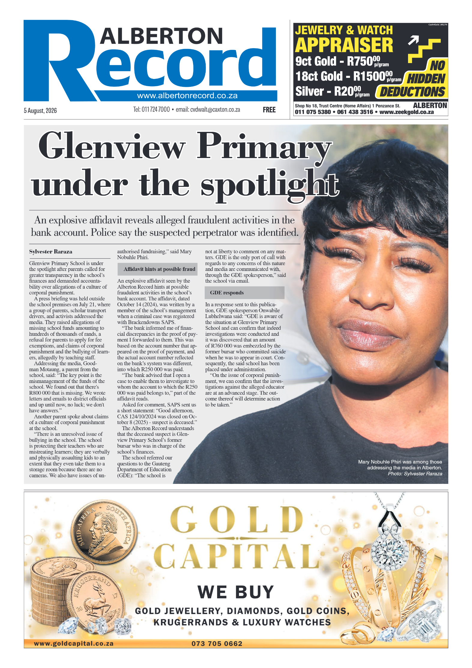 Alberton Record 5 August 2026 page 3