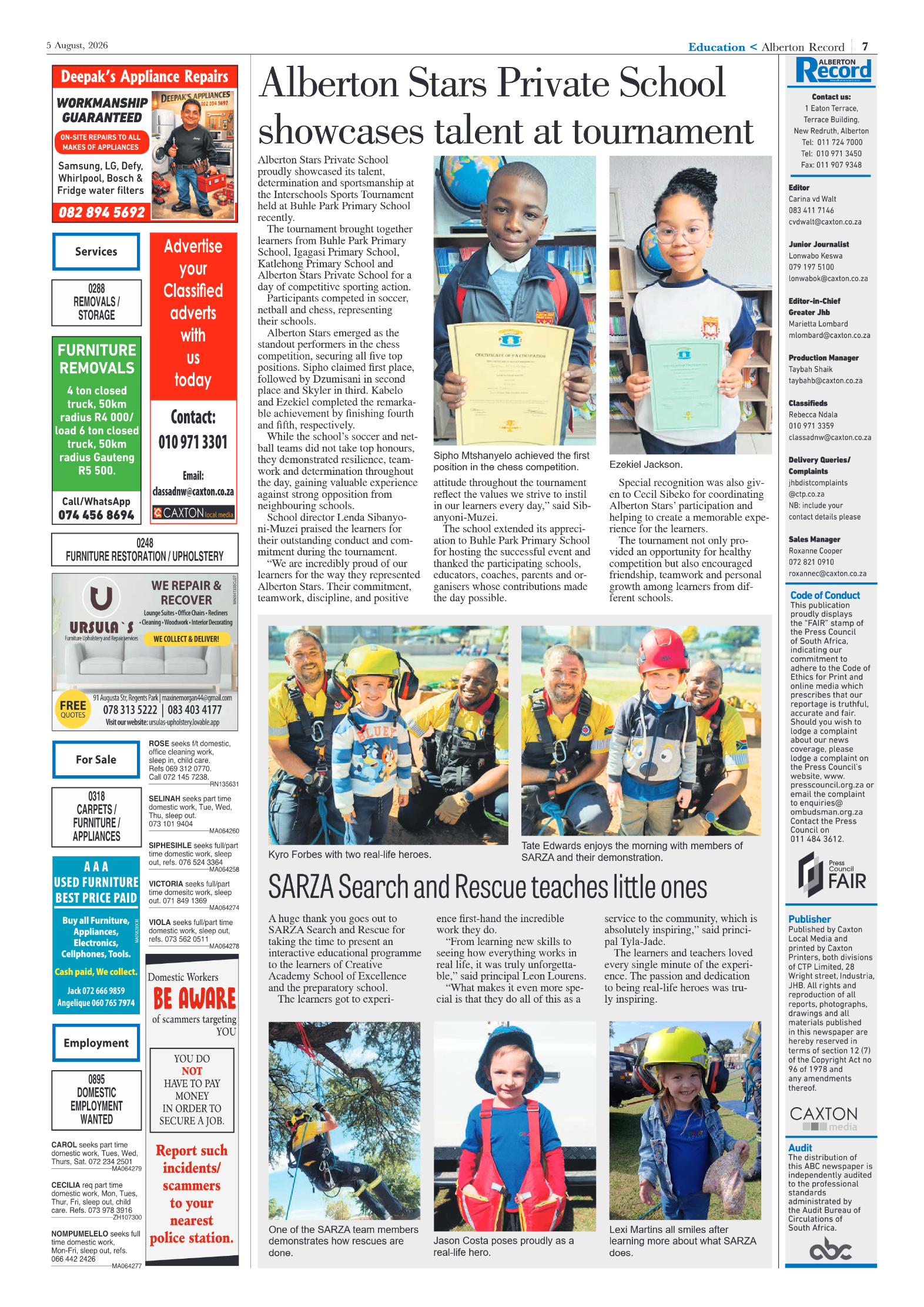 Alberton Record 5 August 2026 page 9