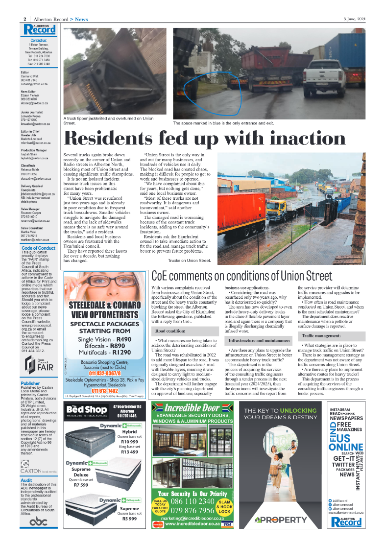 Alberton Record 5 June 2024 page 2