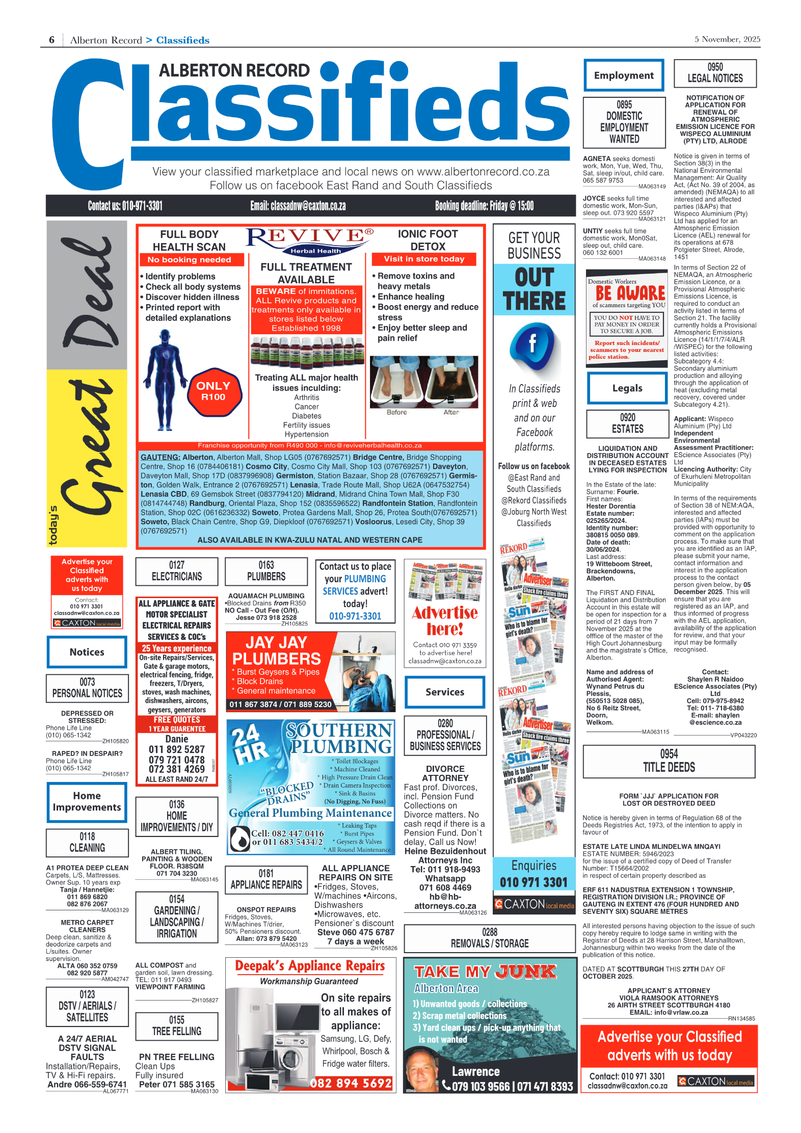 Alberton Record 5 November 2025 page 18