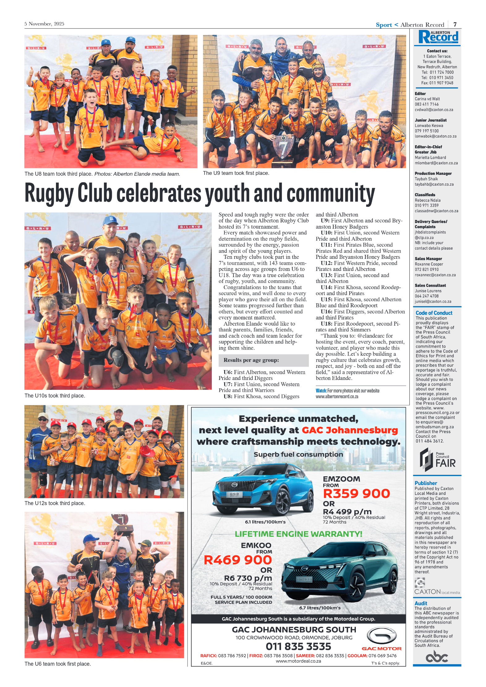 Alberton Record 5 November 2025 page 19