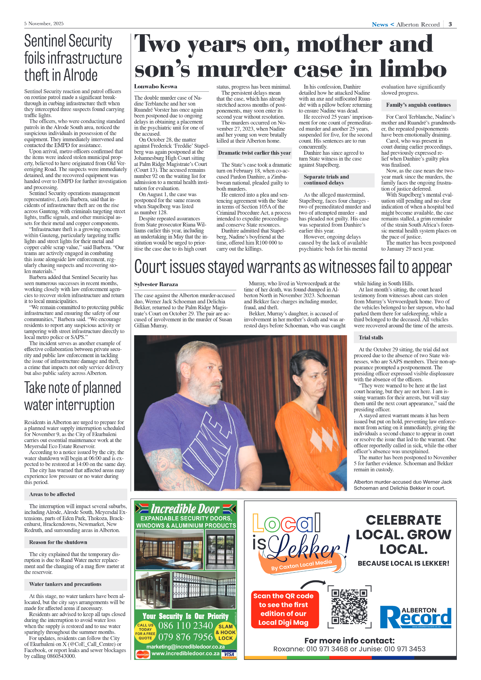 Alberton Record 5 November 2025 page 3