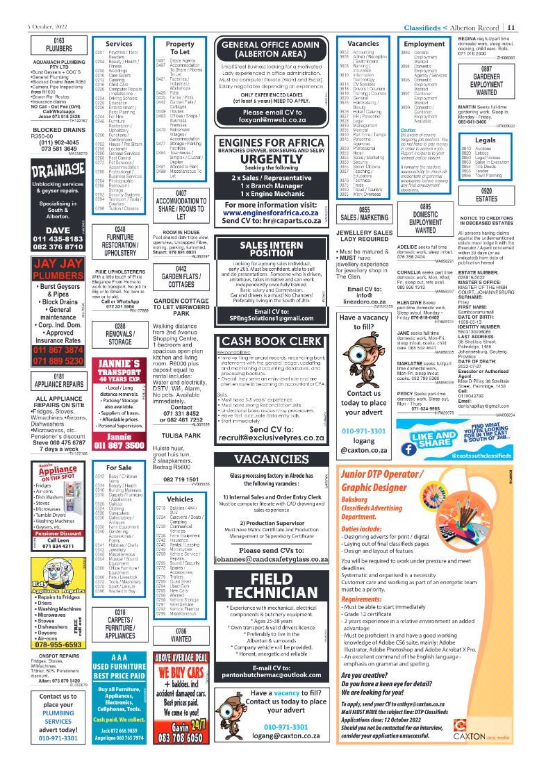 Alberton Record 5 October 2022 page 13