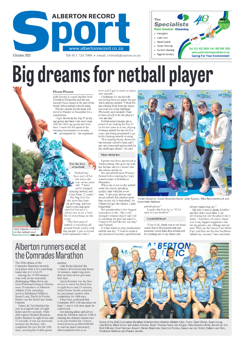 Alberton Record 5 October 2022 page 14