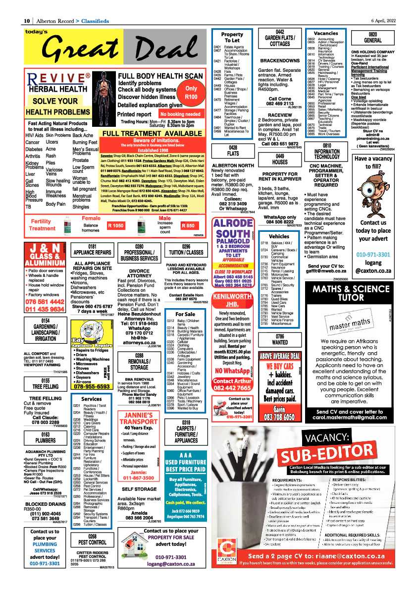 Alberton Record 6 April 2022 page 12