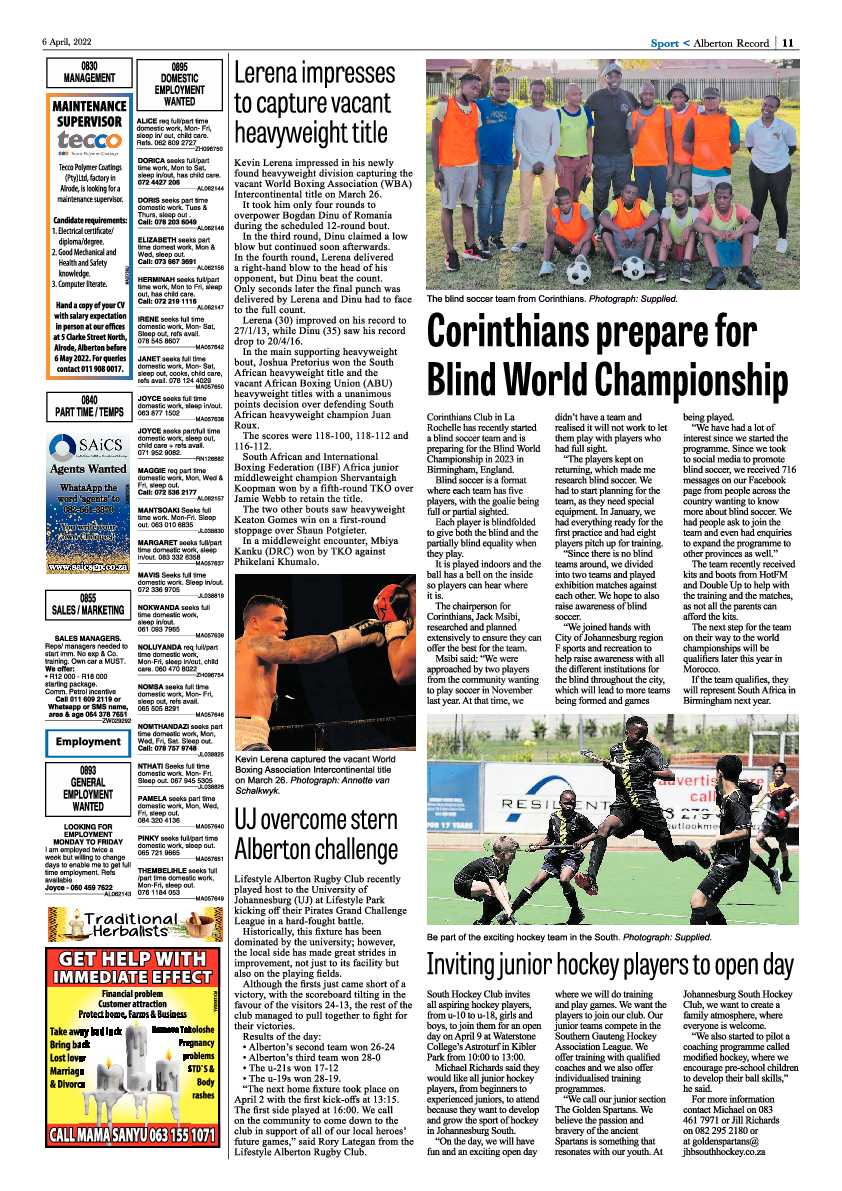 Alberton Record 6 April 2022 page 13