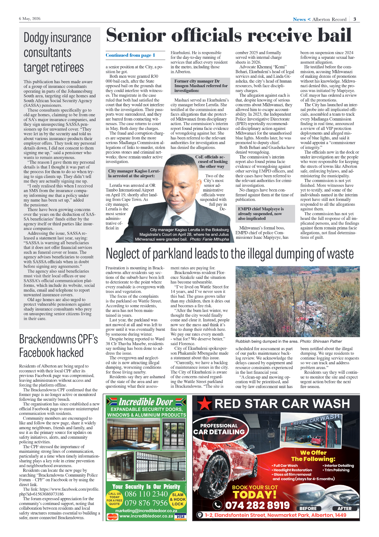 Alberton Record 6 May 2026 page 3
