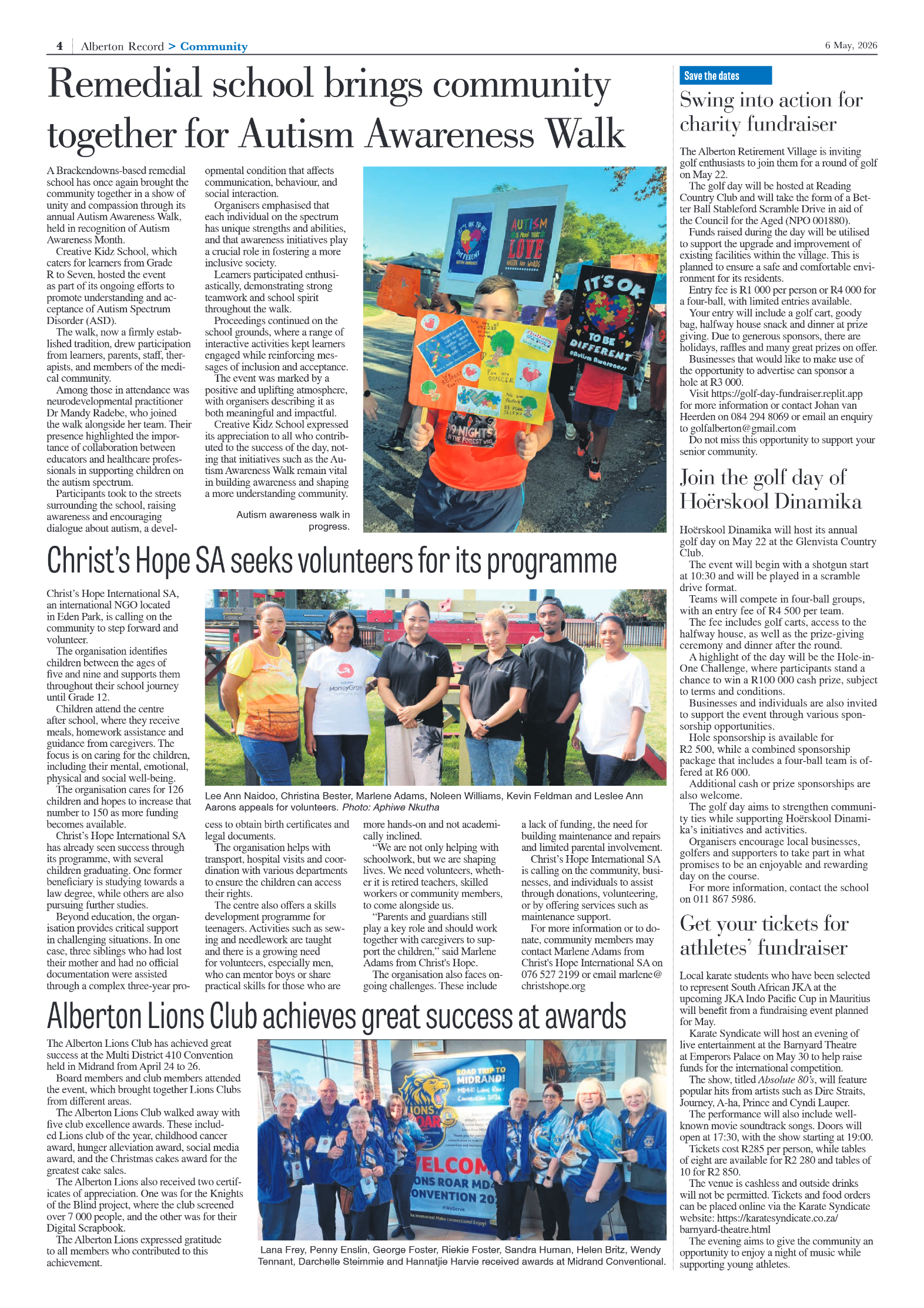 Alberton Record 6 May 2026 page 4