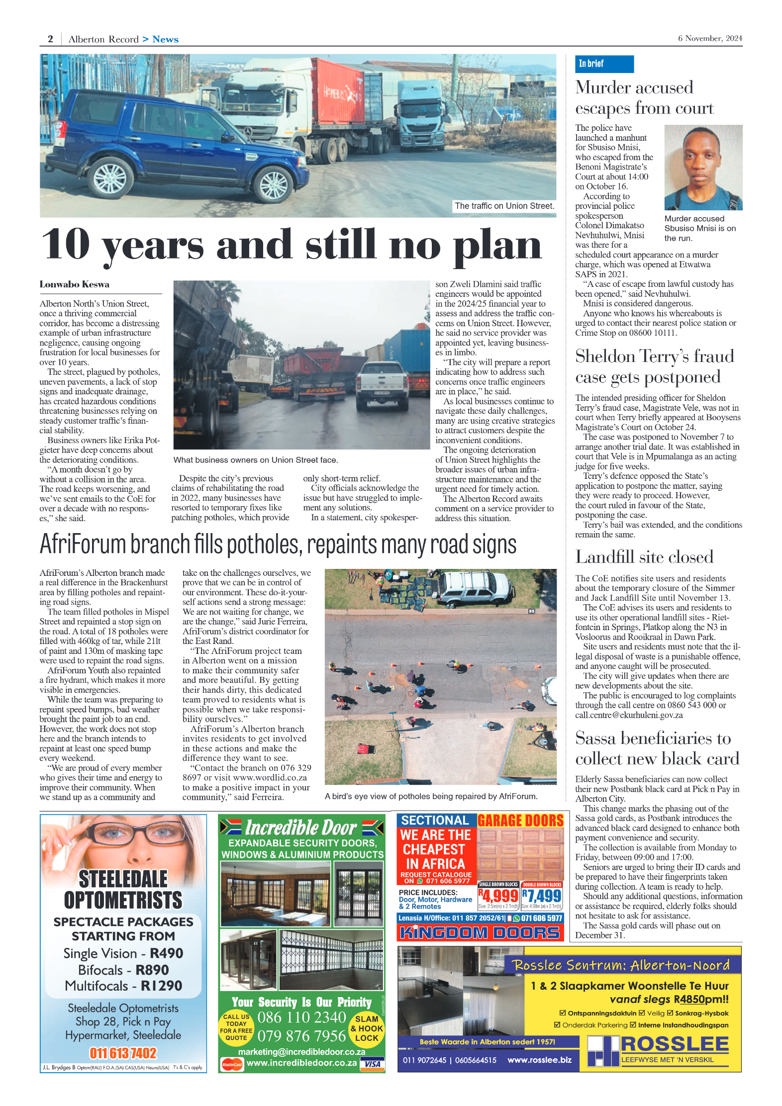 Alberton Record 6 Novemberr 2024 page 2