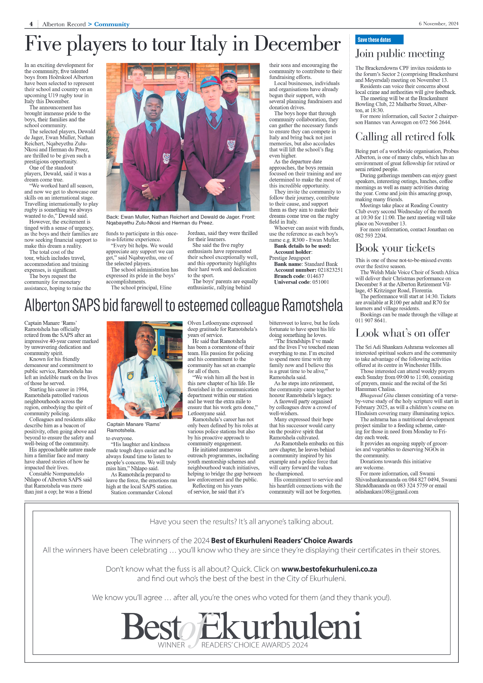 Alberton Record 6 Novemberr 2024 page 4