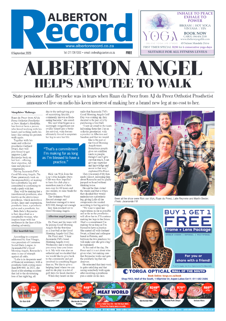 Alberton Record 6 September 2023 page 1