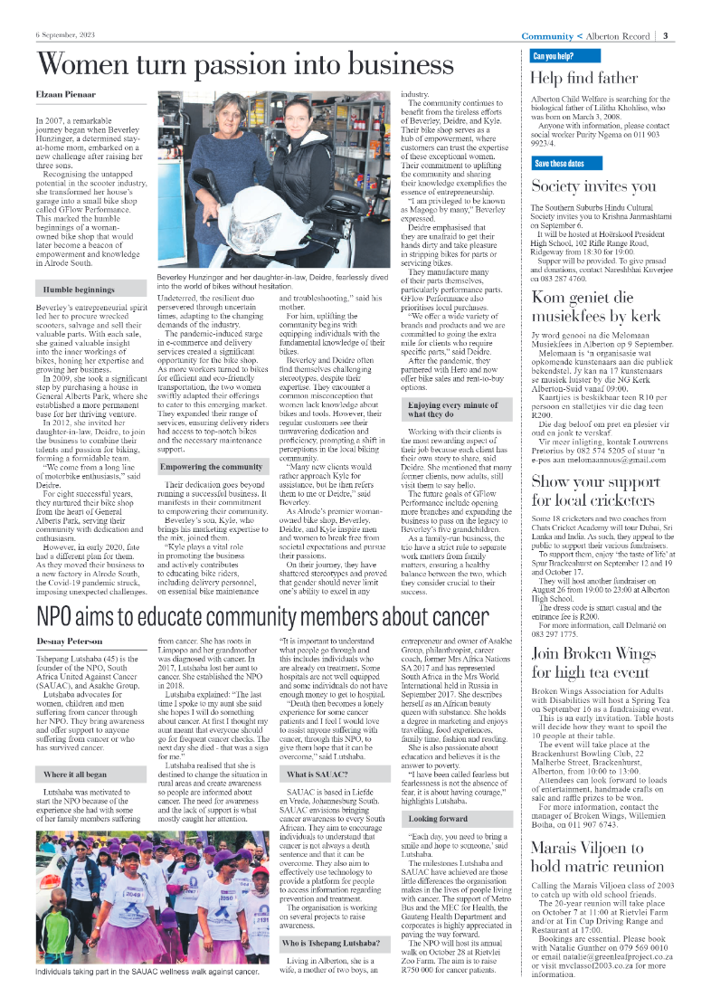 Alberton Record 6 September 2023 page 3