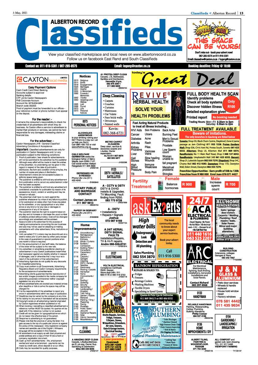 Alberton Record 7 May 2021 page 13