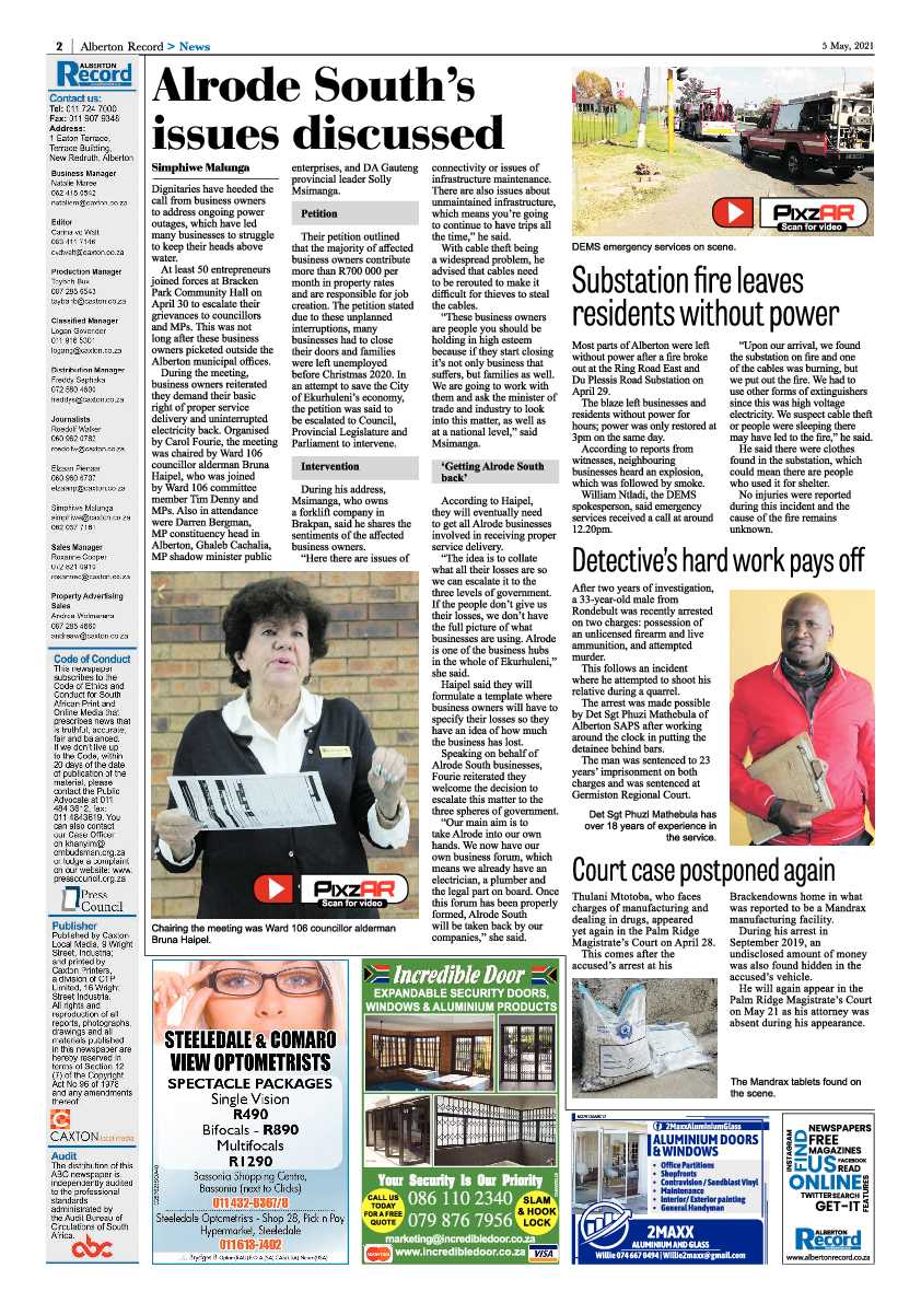 Alberton Record 7 May 2021 page 2