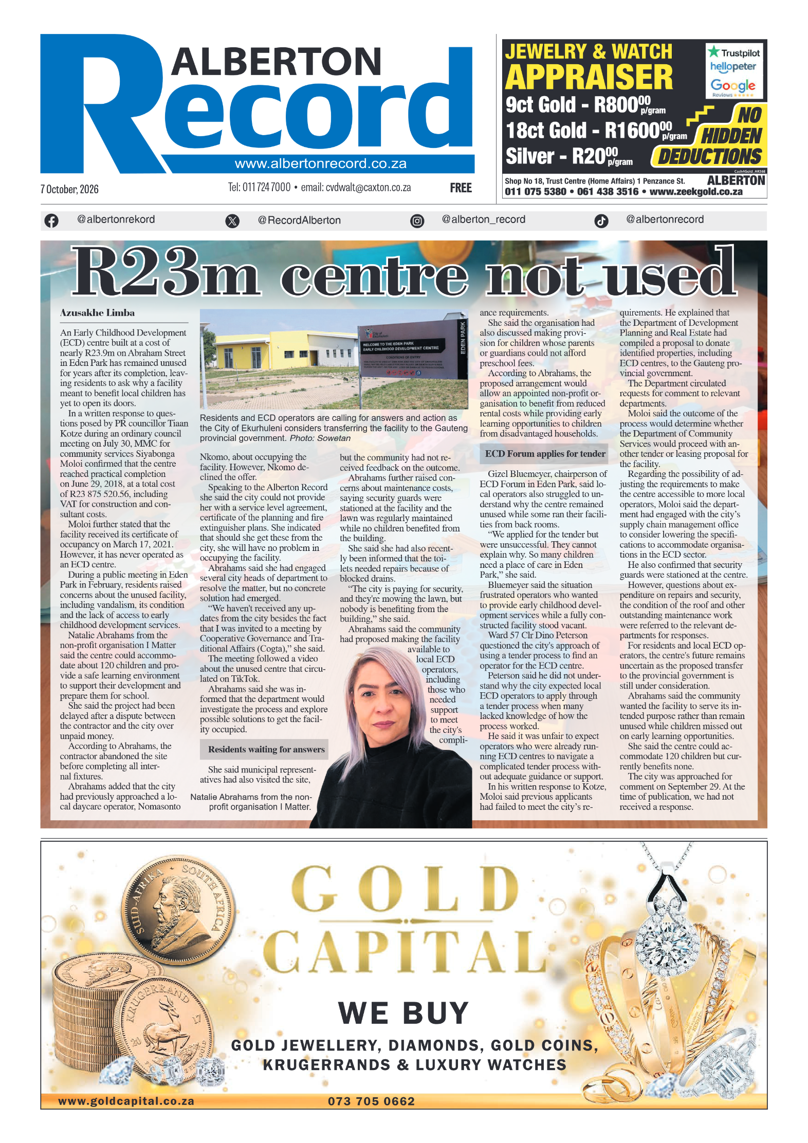Alberton Record 7 October 2026 page 3