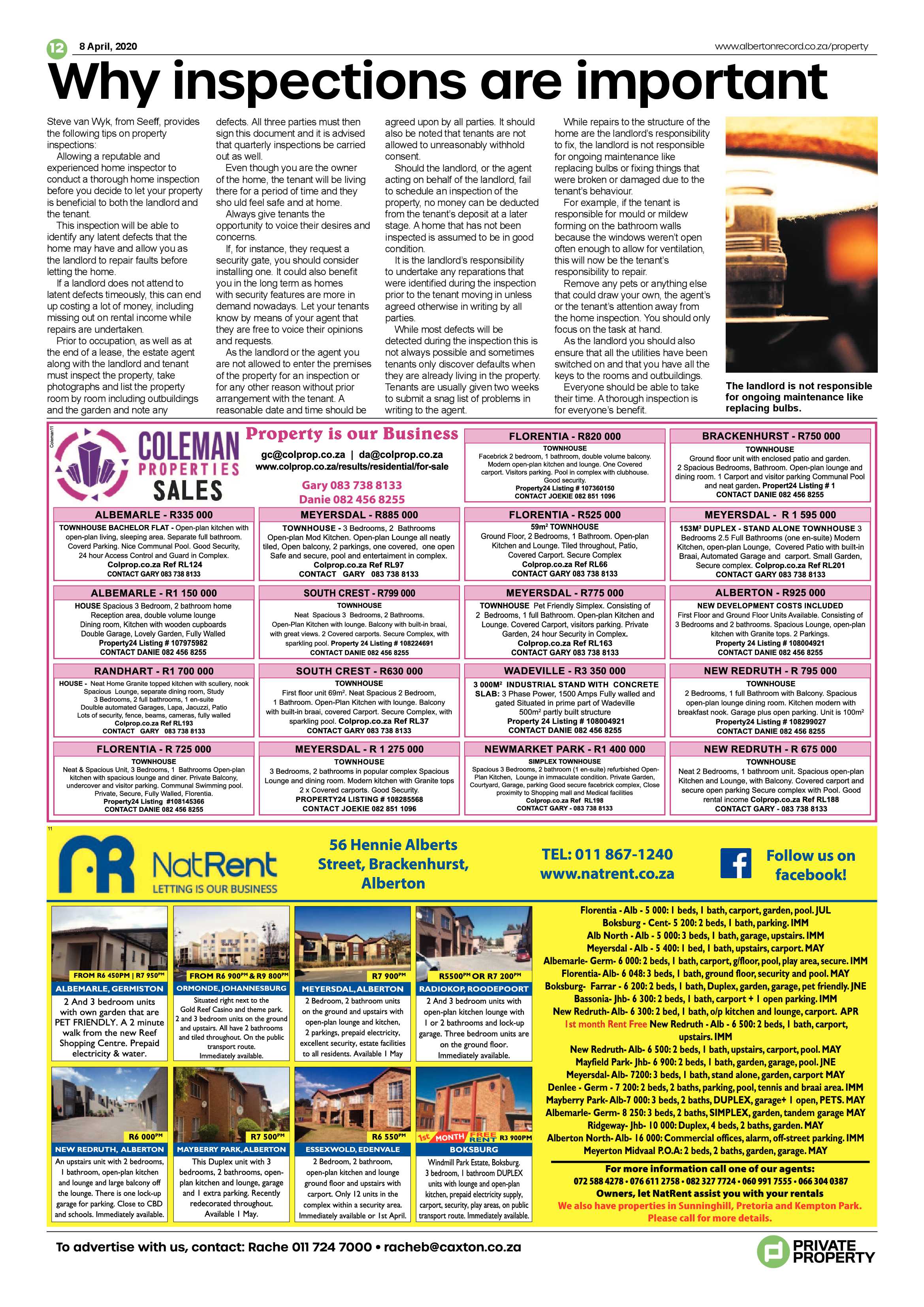 Alberton Record 8 April 2020 page 16