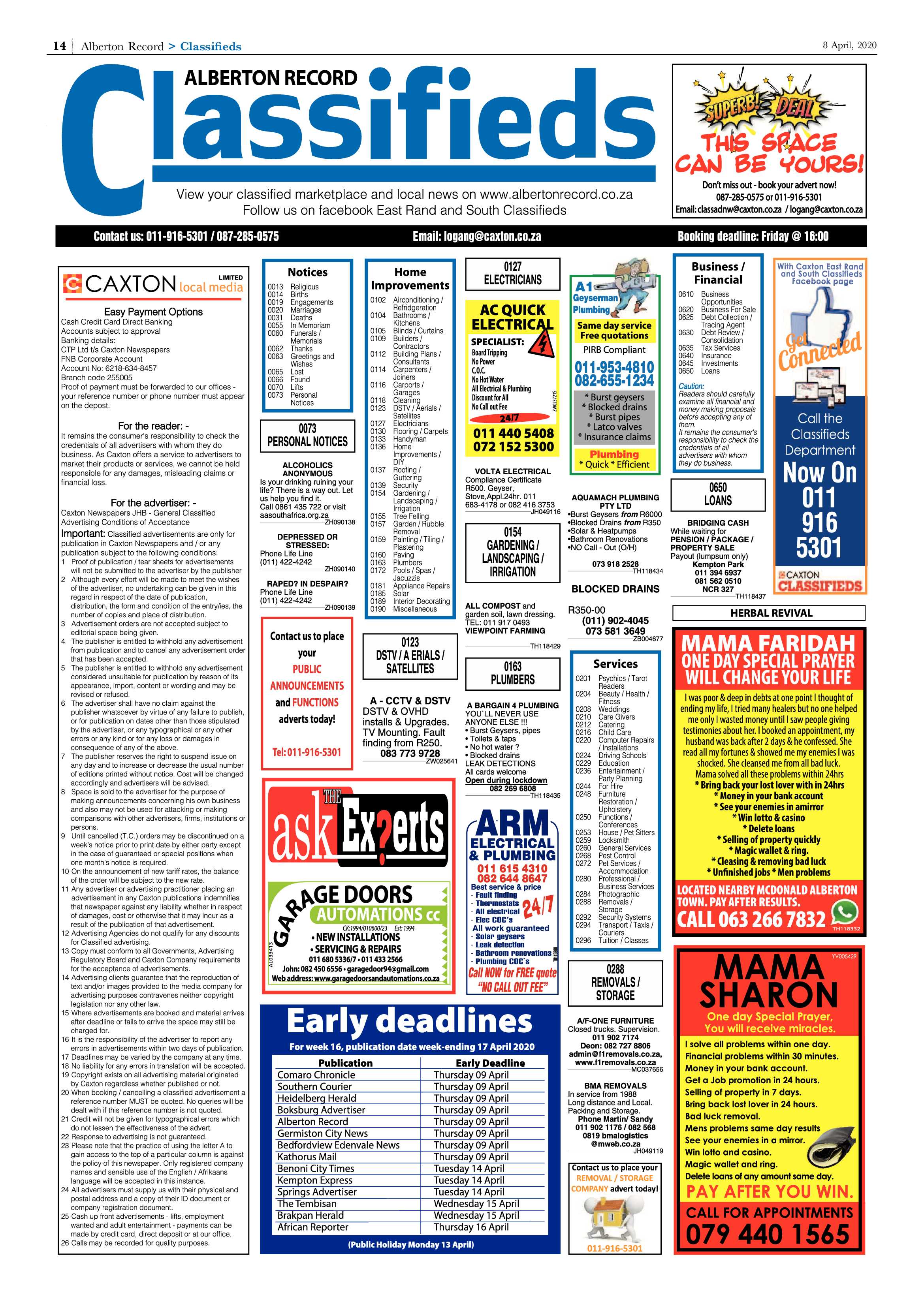 Alberton Record 8 April 2020 page 18