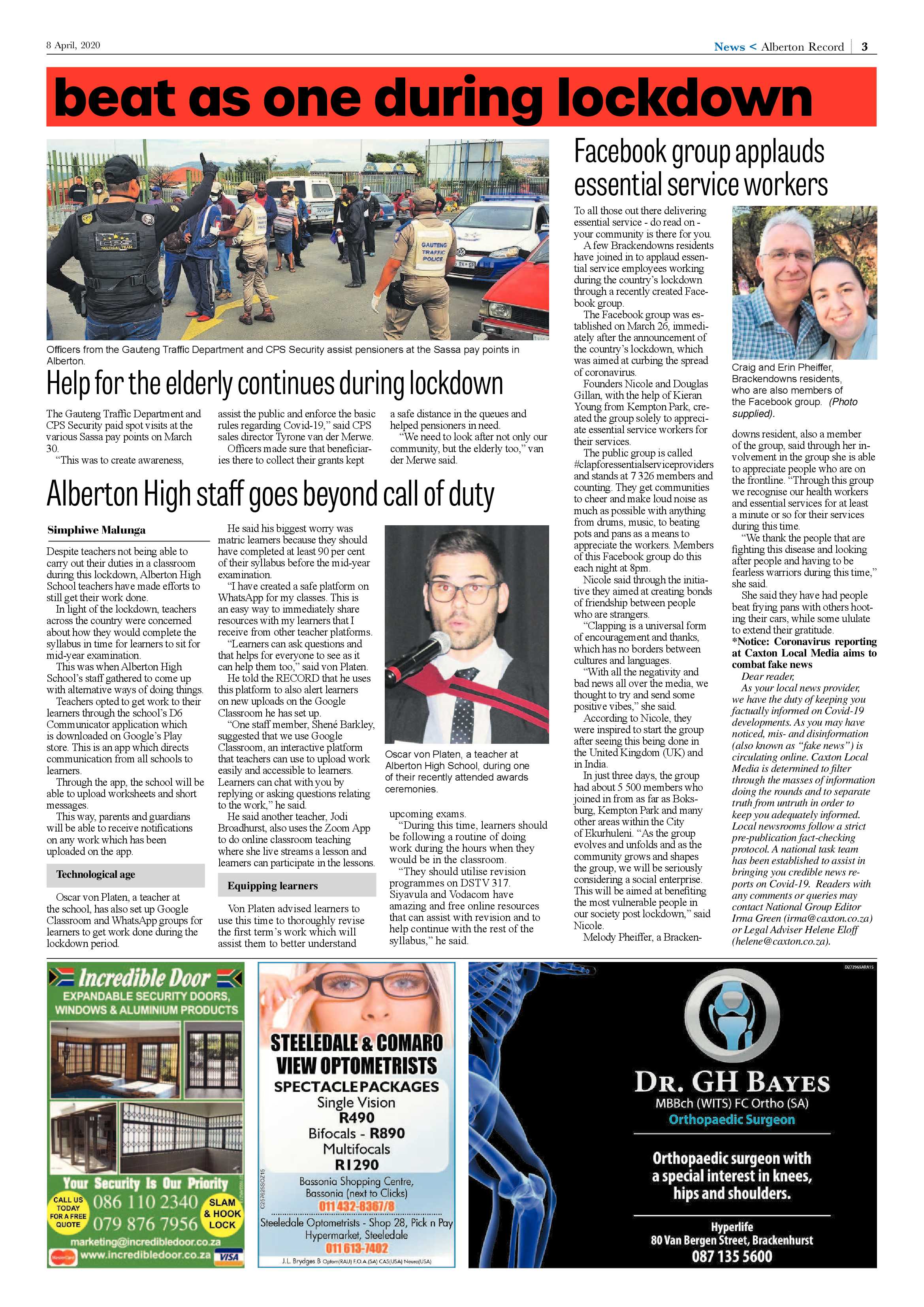 Alberton Record 8 April 2020 page 7