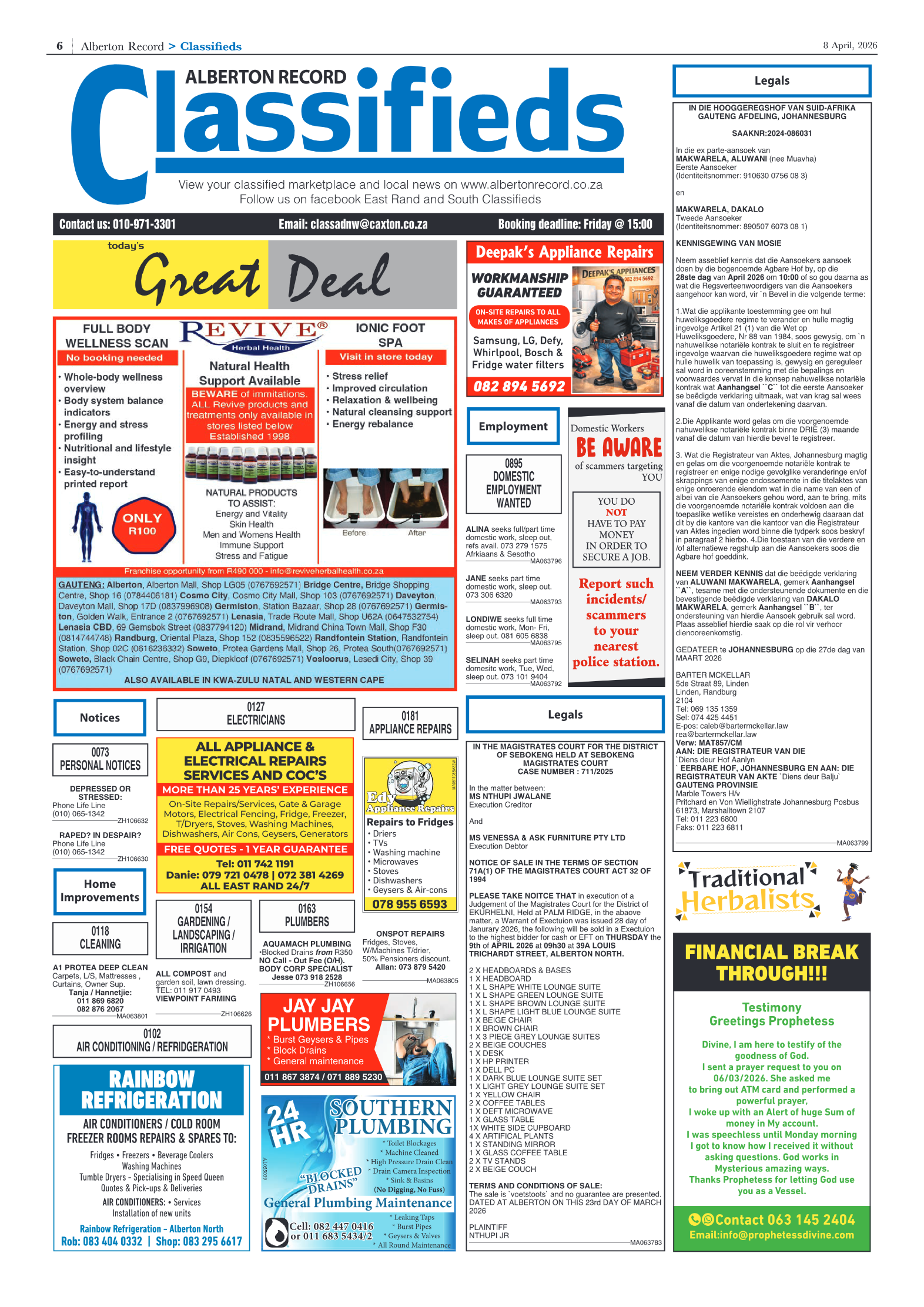 Alberton Record 8 April 2026 page 8