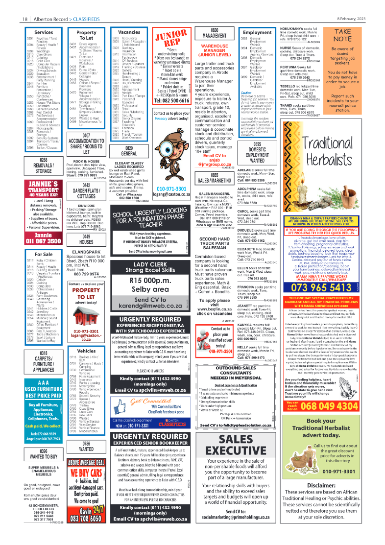 Alberton Record 8 February 2023 page 18