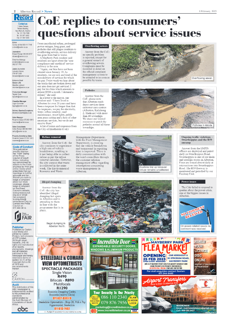 Alberton Record 8 February 2023 page 2