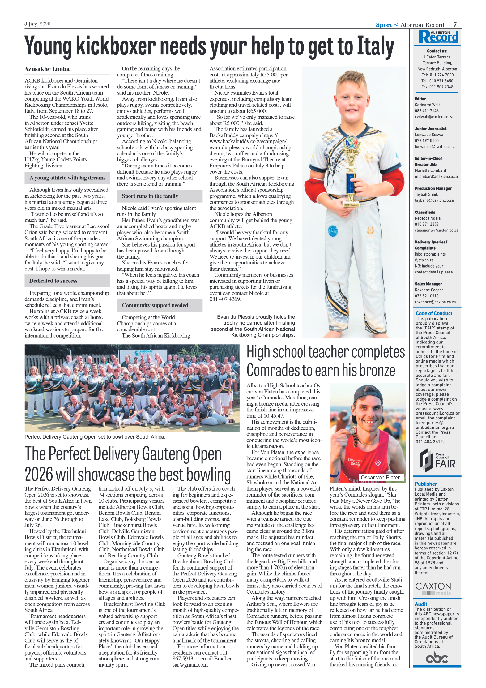 Alberton Record 8 July 2026 page 9