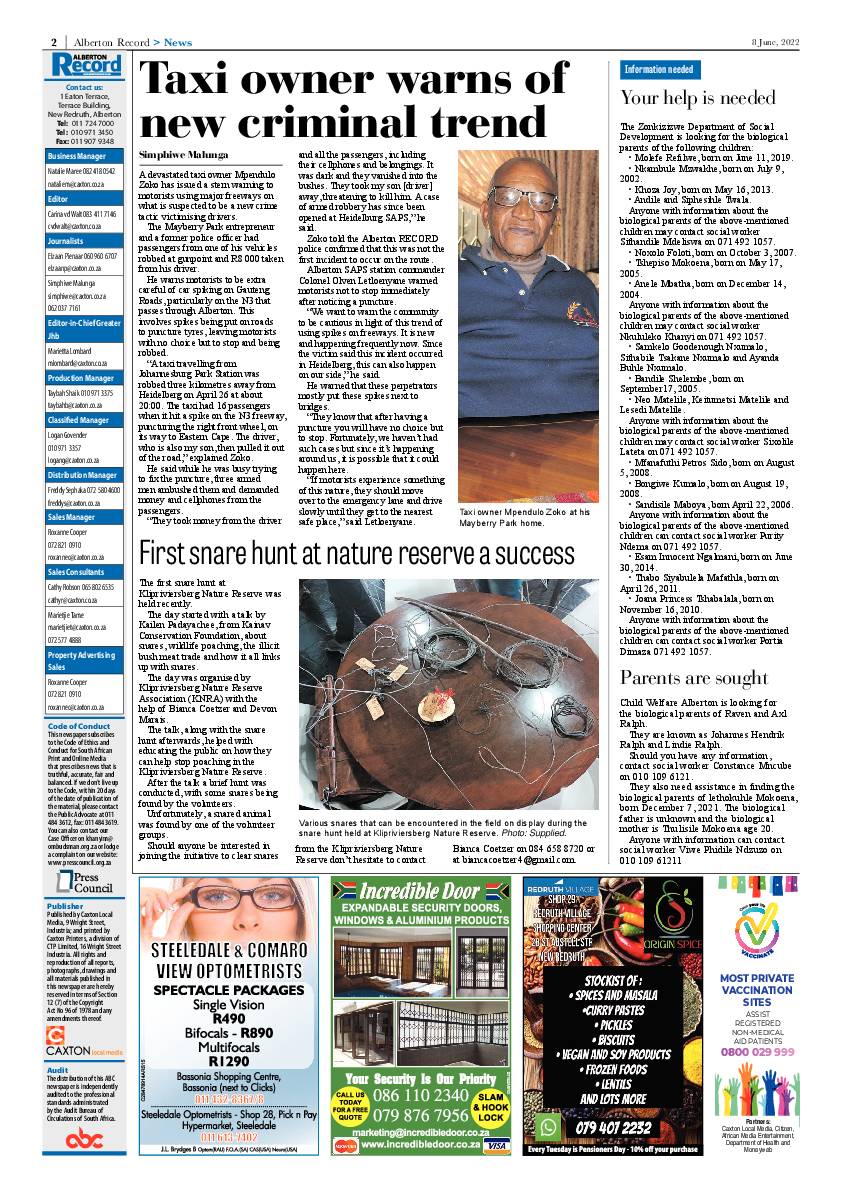 Alberton Record 8 June 2022 page 4