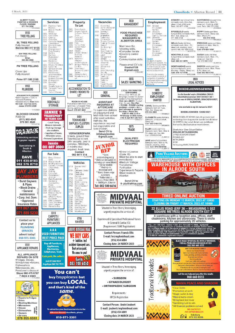 Alberton Record 8 March 2023 page 11