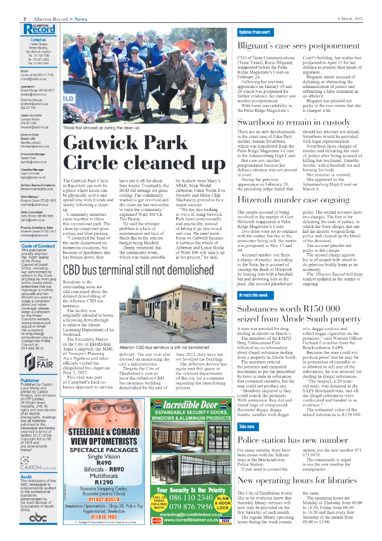 Alberton Record 8 March 2023 page 2