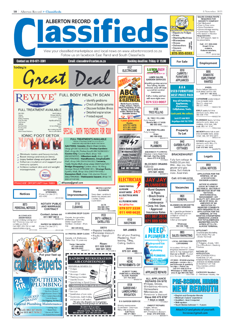 Alberton Record 8 November 2023 page 10