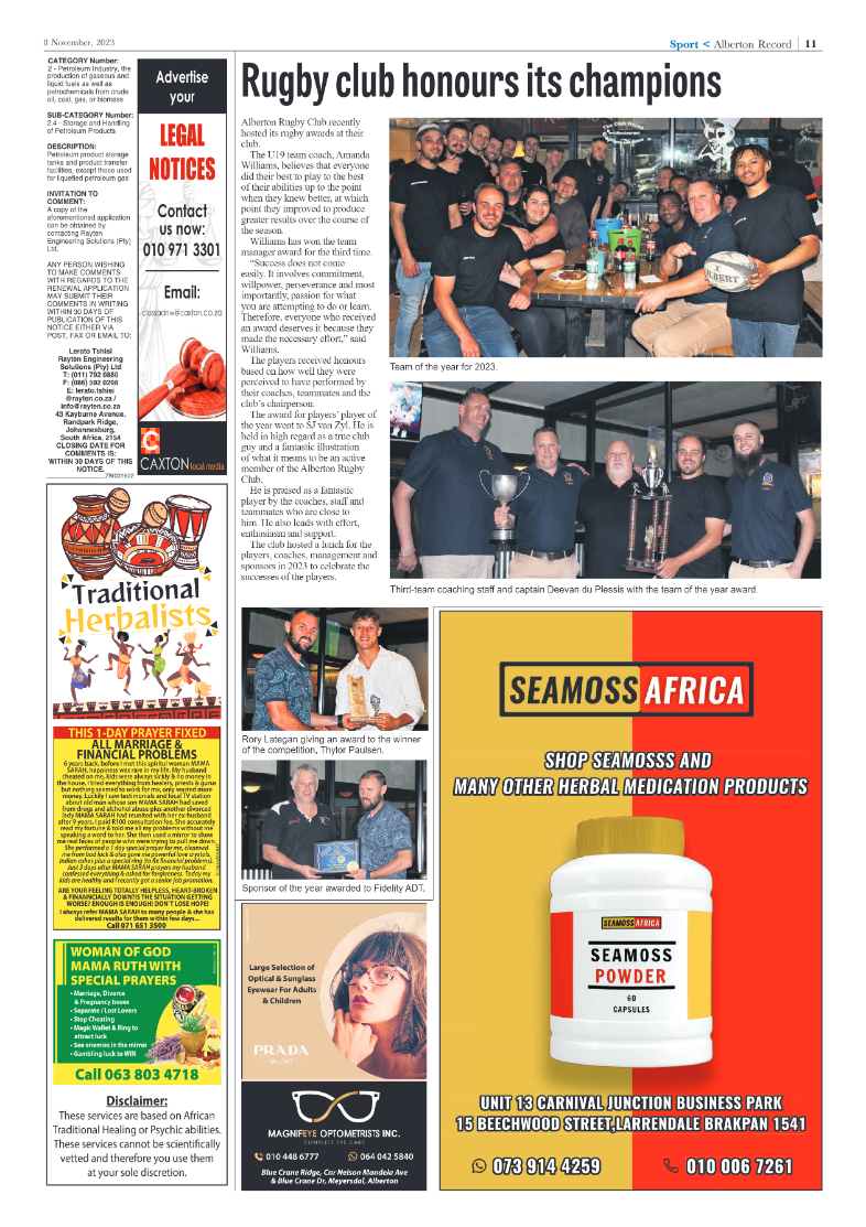 Alberton Record 8 November 2023 page 11