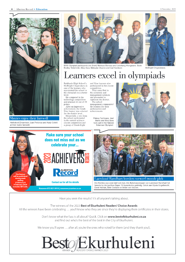 Alberton Record 8 November 2023 page 6