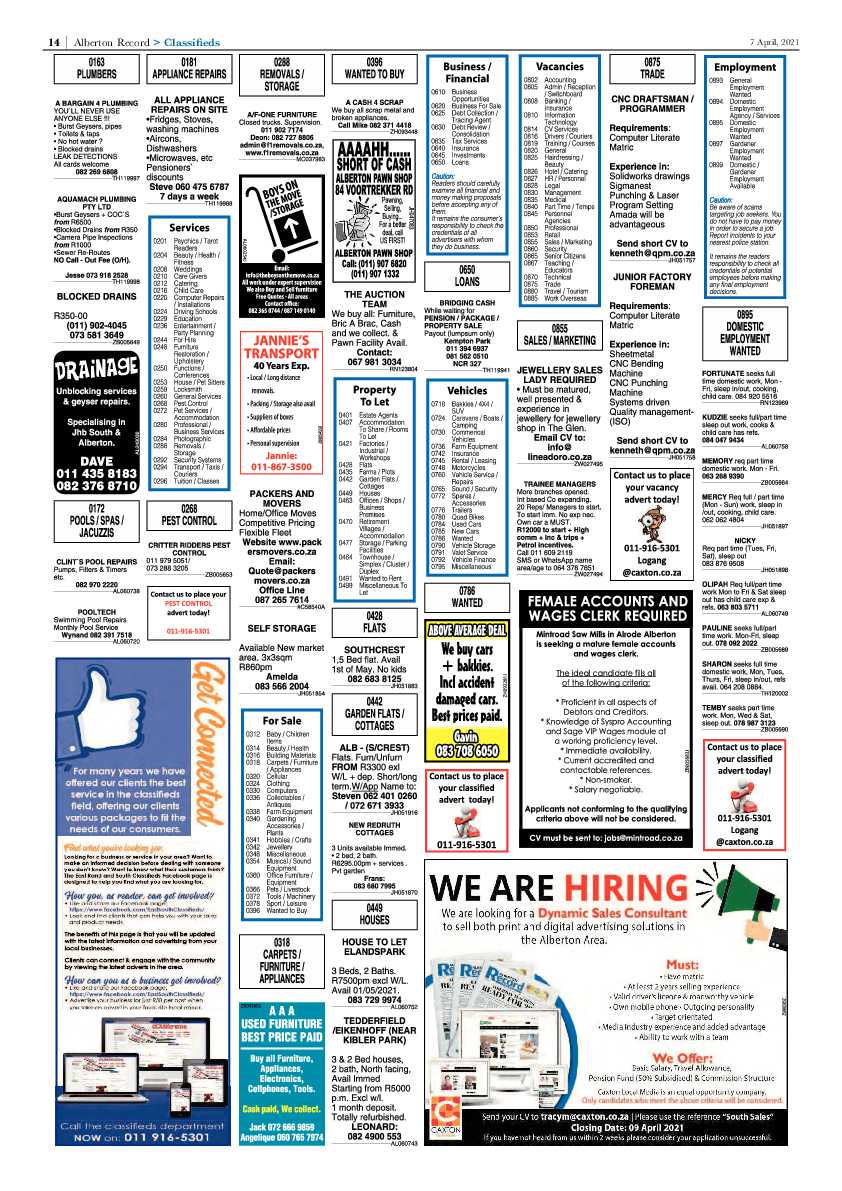 Alberton Record 9 April 2021 page 14
