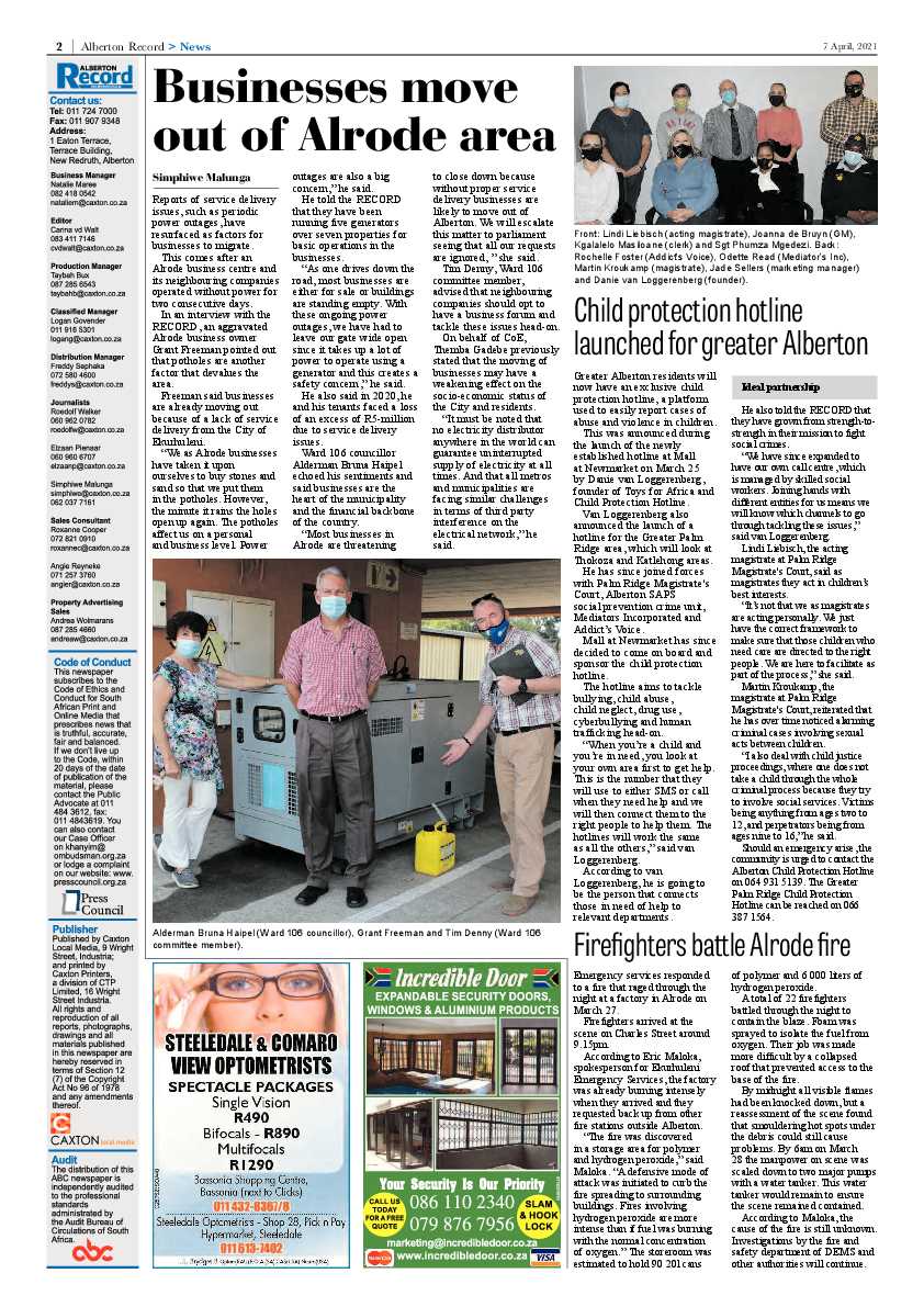 Alberton Record 9 April 2021 page 2