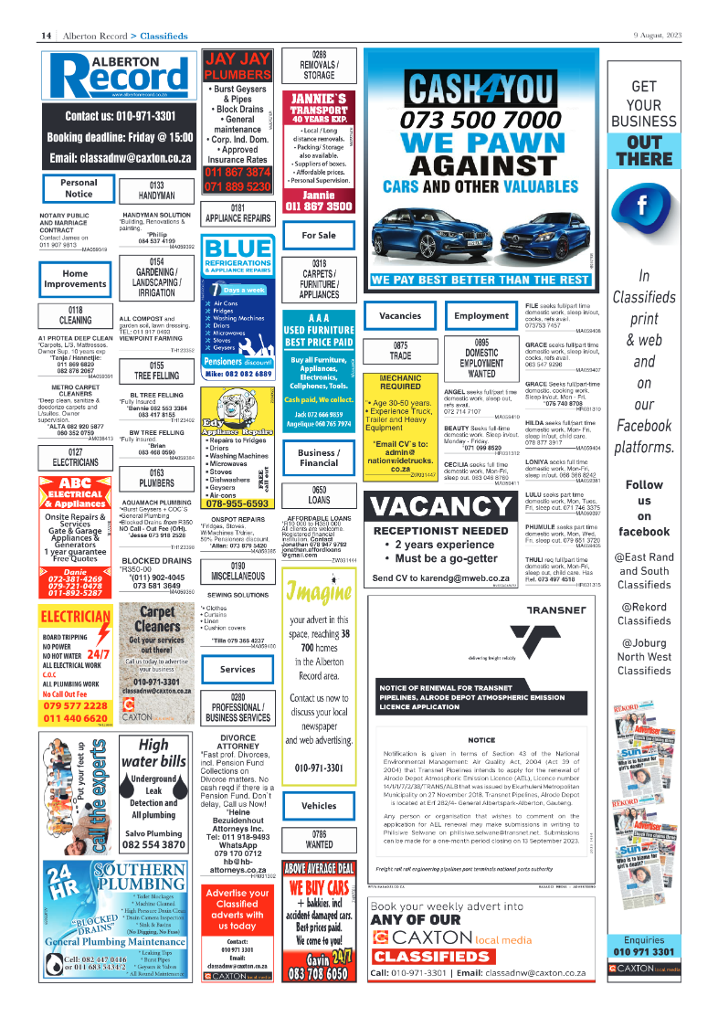 Alberton Record 9 August 2023 page 14