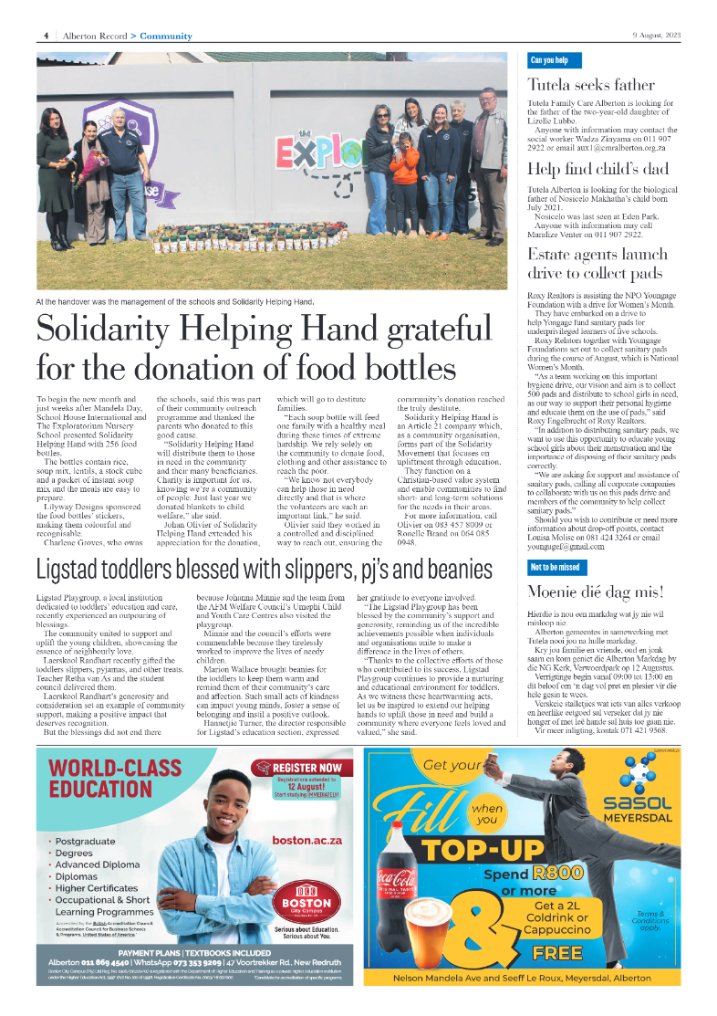 Alberton Record 9 August 2023 page 4