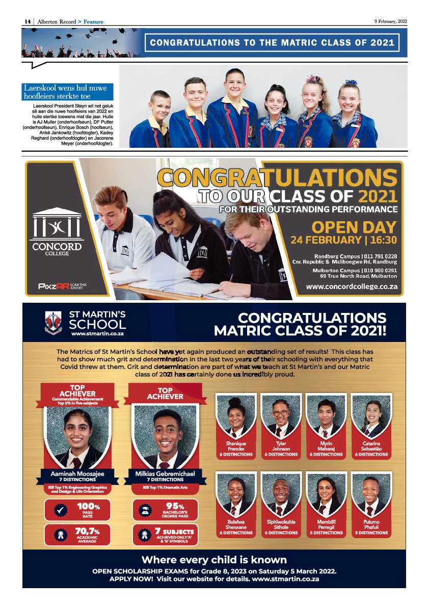 Alberton Record 9 February 2022 page 16
