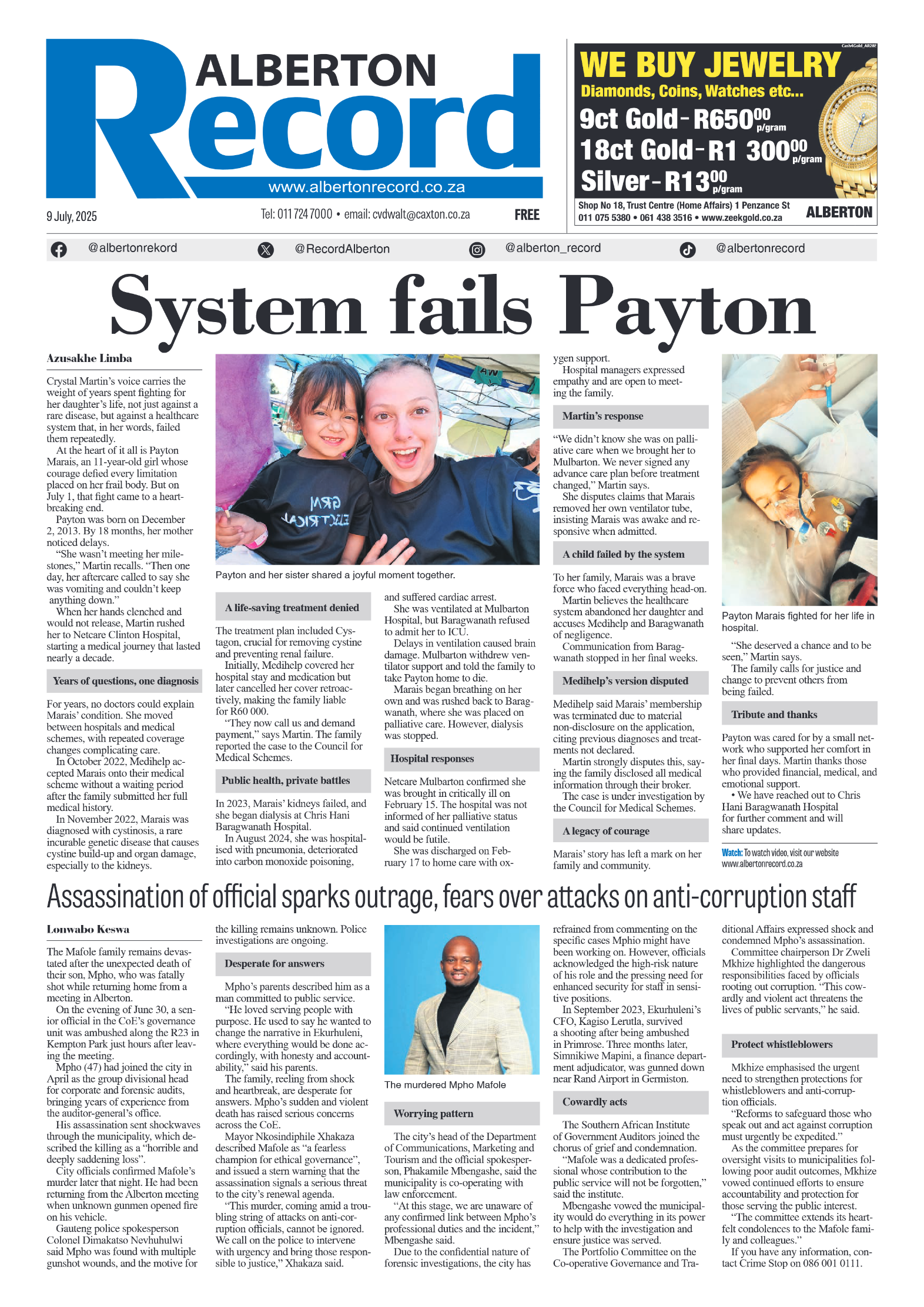 Alberton Record 9 July 2025 page 3
