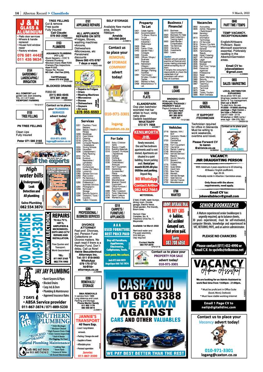 Alberton Record 9 March 2022 page 16