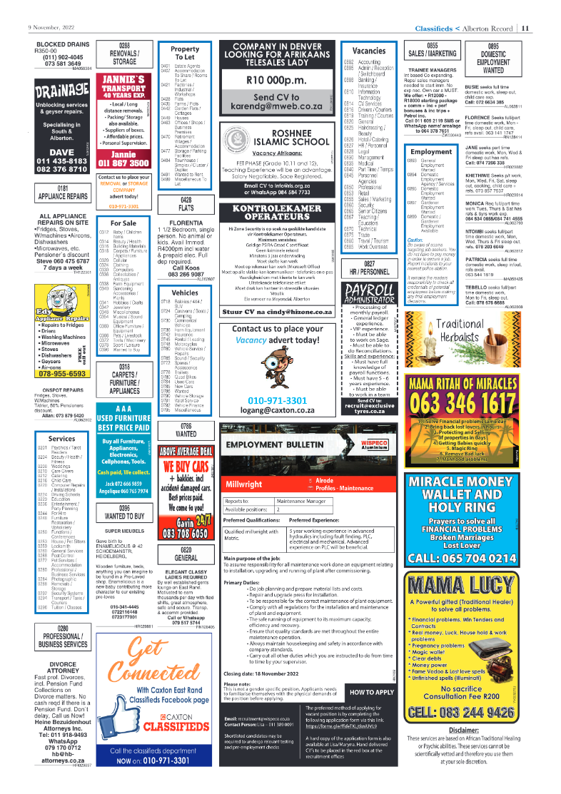 Alberton Record 9 Nov 2022 page 11